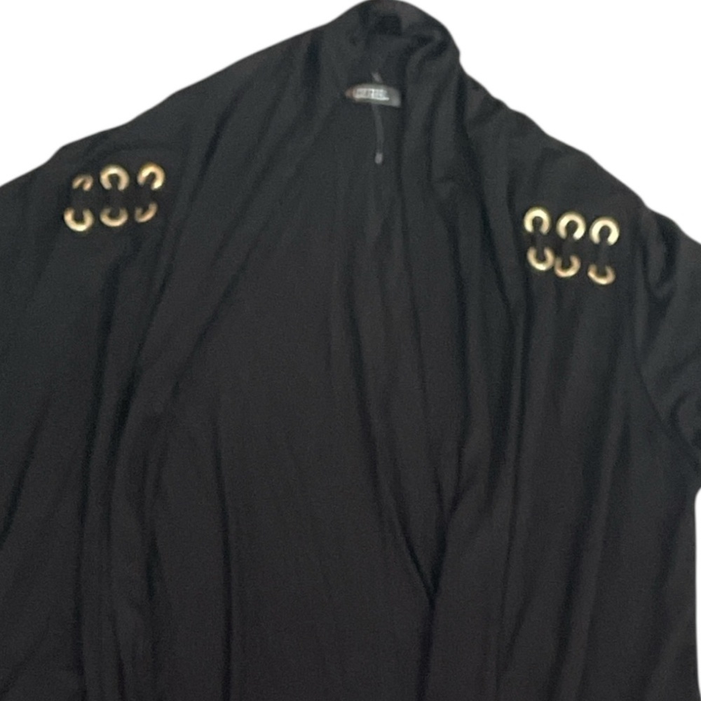 CURE Black Open Front Cardigan - Picture 3 of 4